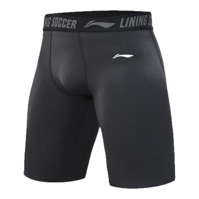 李宁跑步紧身短裤男压缩高弹训练