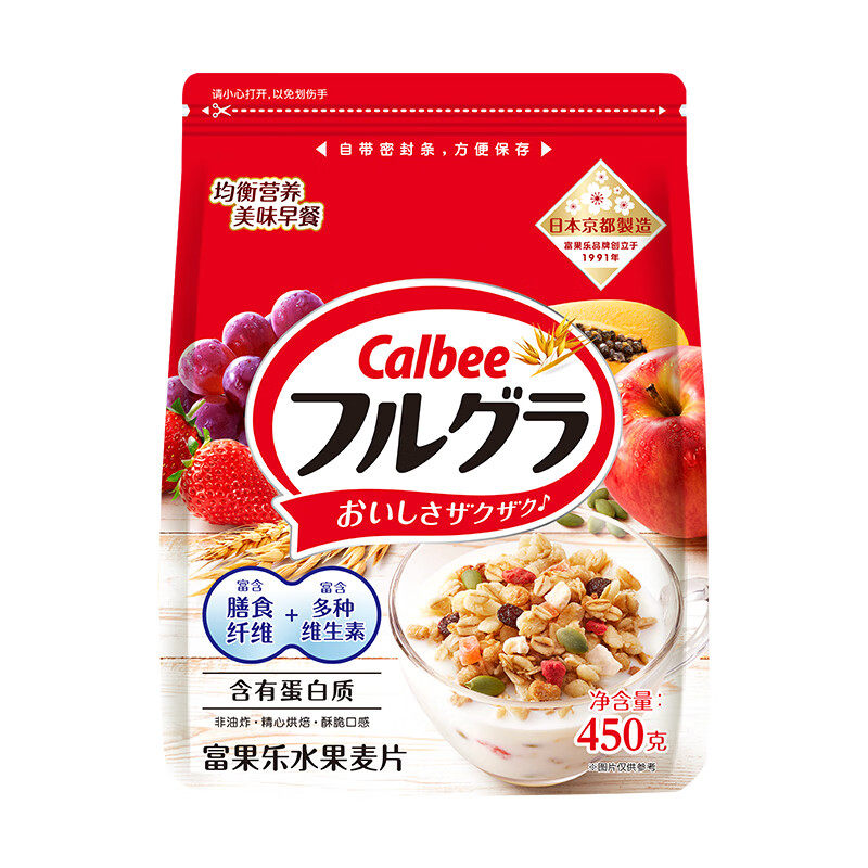 日本进口卡乐比水果坚果即食麦片