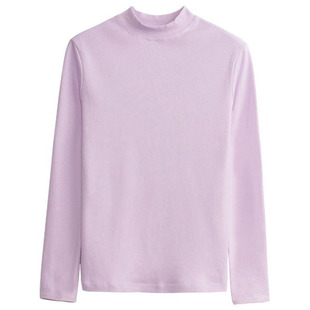 三枪秋衣女内穿纯棉秋冬长袖单件男半高领加厚打底保暖上衣棉毛衫