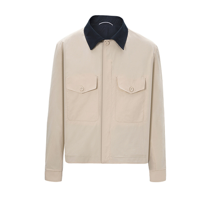 巴恩风新贵松弛丝光棉翻领夹克男