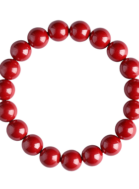 普陀山帝王砂手串高含量纯阳红砂手链本命年马2026女士男原矿朱砂