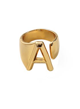 高品质调节开口戒指26个英文字母