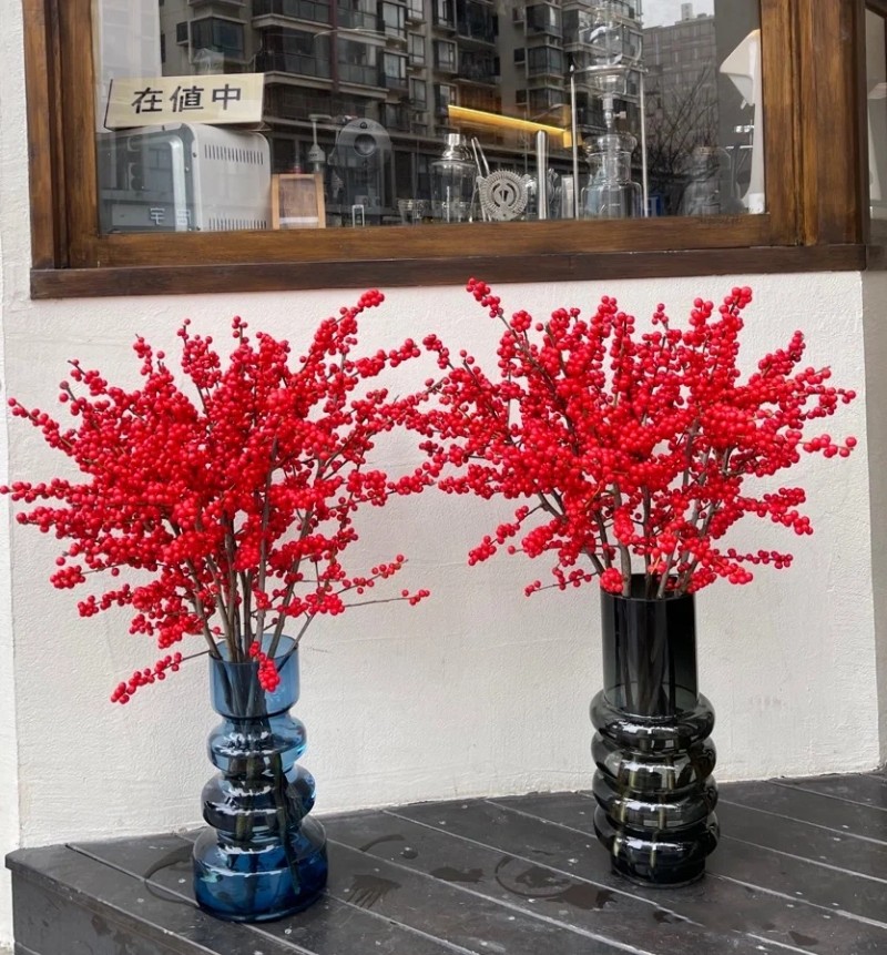 北美冬青红果黄果鲜切枝现剪现发基地直发年宵花水培鲜花春节喜庆