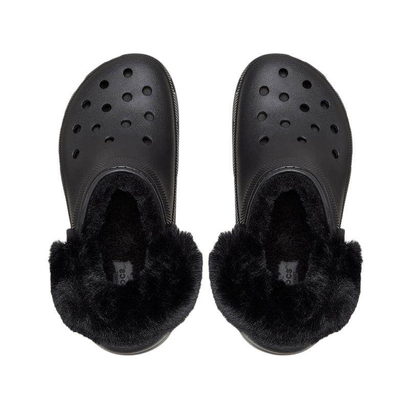 白鹿同款Crocs卡骆驰经典云朵暖绒洞洞鞋女鞋厚底毛毛鞋|212854
