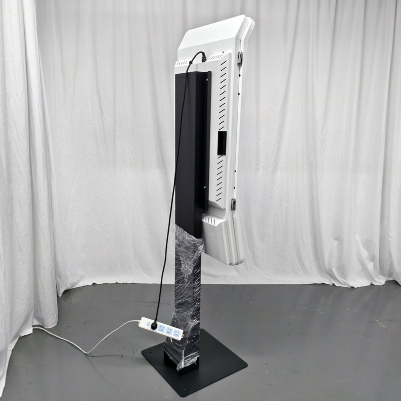 32寸自助结算一体机白色船形外观餐厅商场凭条小票不干胶打印大屏