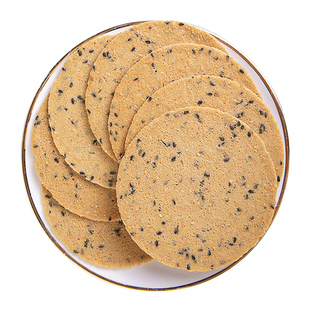 铁棍山药黑芝麻薄脆饼全麦薄饼片煎饼饼干无糖精专用糖尿人零食品
