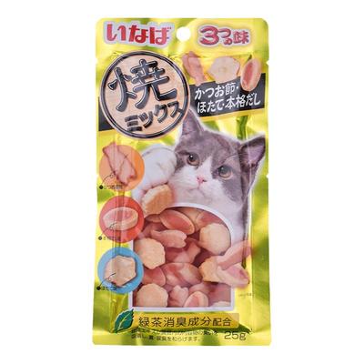 伊纳宝烤海鲜猫饼干小鱼干25g