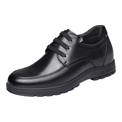 老人头增高皮鞋男真皮爸爸鞋防滑