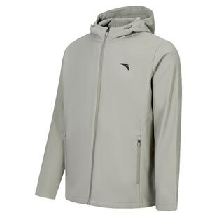 安踏外套男2025冬季新款梭织加绒连帽风衣防风保暖防泼水运动夹克