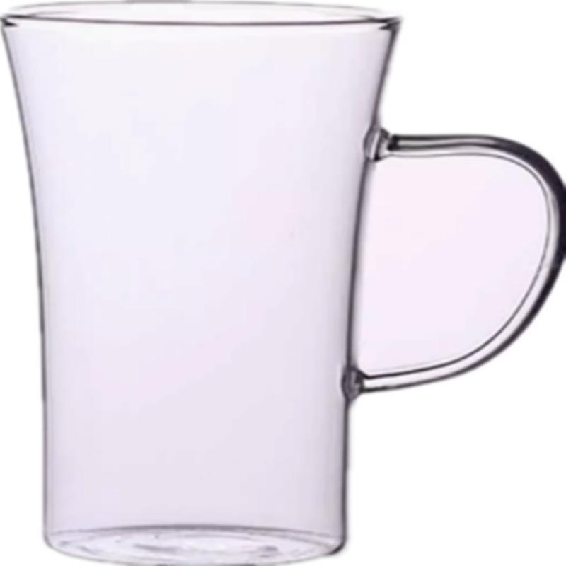 绿茶杯6个包邮耐高温单层透明把手马克杯咖啡茶杯 玻璃杯子办公水