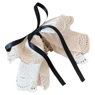 巴黎合伙人赵昭仪同款高端蕾丝马尾发夹法式浪漫蝴蝶结抓夹鲨鱼夹