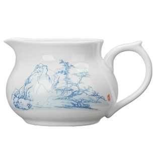 金灶KP-75B泡茶公道杯家用新款单个手绘青花陶瓷茶海办公室分茶器