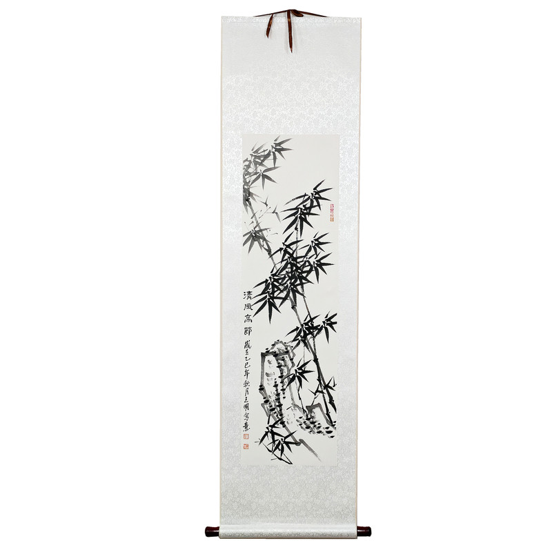 竹子画挂画卷轴字画书画作品