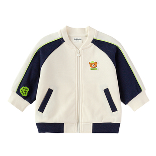 巴拉巴拉婴儿外套男童宝宝宽松棒球服儿童上衣2026春装新款童装小