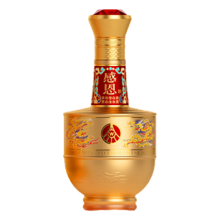 感恩酒龙年传承金52度浓香型白酒送礼纯粮食酒500ml*2瓶礼盒装