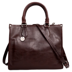 哈弘植鞣头层牛皮四季通用大容量托特包简约大气单肩斜挎手提女包