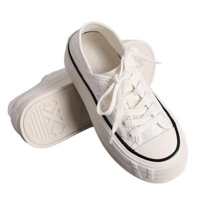 西町村屋休闲甜酷蕾丝小白鞋女