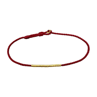 足金999小隔珠转运珠本命年纯手工编红绳网红小孩哥同款百搭男女