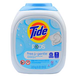美国进口汰渍洗衣球凝珠104颗Tide+OXI洗衣液清洁除白色敏感人用