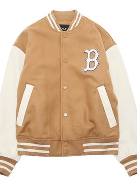 男女情侣时尚棒球服MLB羊毛外套