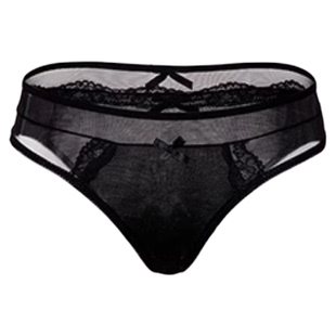 「LA」浓情山崎*原创性感简约蕾丝网纱蝴蝶结日常舒适女三角内裤