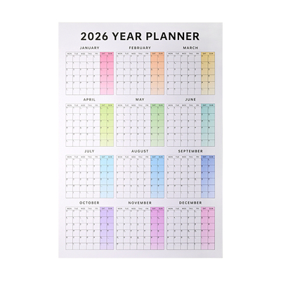 2026年新款日历全年一张纸