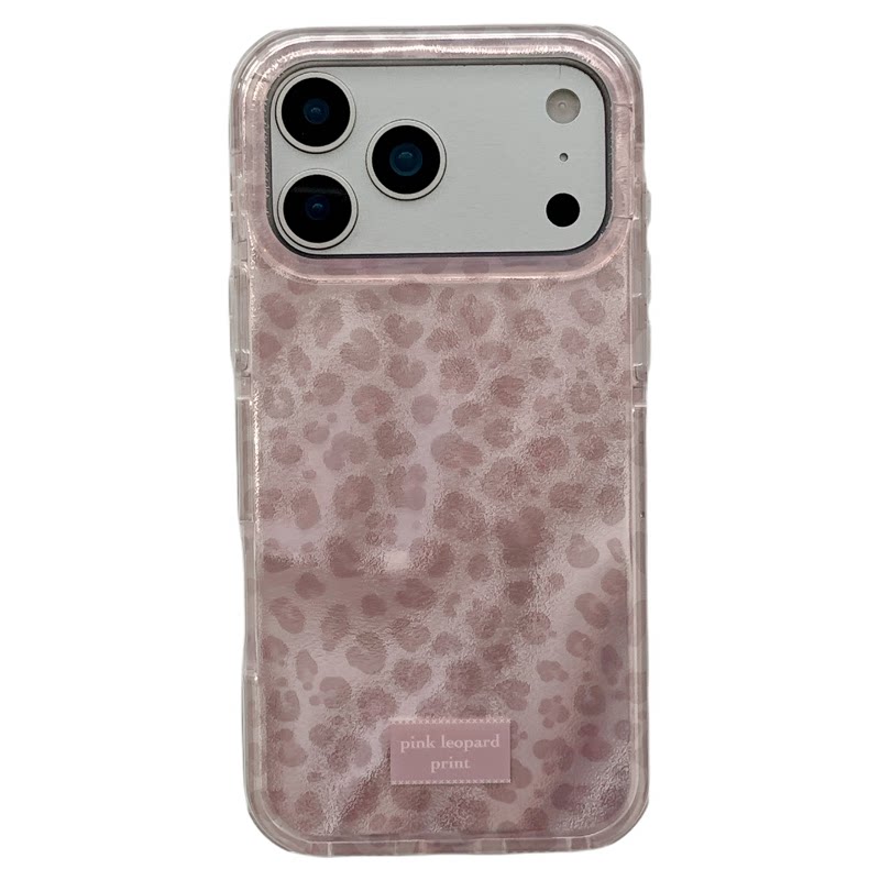 MoreRex 日韩ins高级感温柔粉色豹纹适用苹果18手机壳iphone17promax新款16pro带挂绳15防摔保护套14双层17女