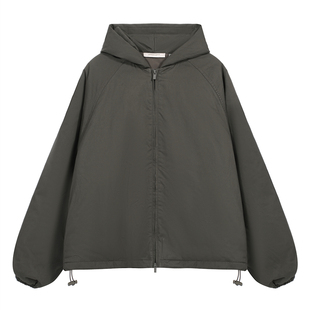 FEAR OF GOD高街ESSENTIALS后背logo棉衣FOG男女宽松连帽棉服外套