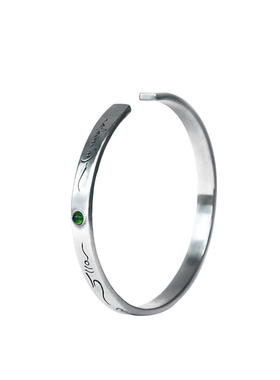 原创绿度母心咒极简款风手镯