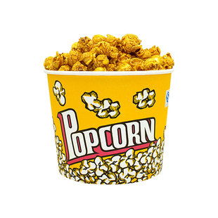 双江一次性黄色爆米花桶包装袋扎丝影城专用定制食品级爆米花纸杯