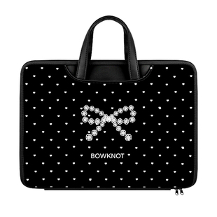 波点蝴蝶笔记本电脑包女士高级感适用苹果macbookair14保护套女华为matebook16联想小新13华硕pro15.6寸防震