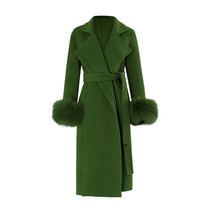 MD千亿【青丘绒袖】2025冬季百搭时尚显瘦通勤羊毛毛呢外套