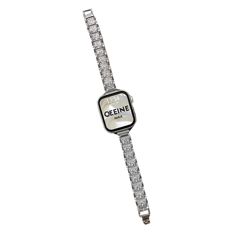 适用iwatchs9金属满天星镶钻表带