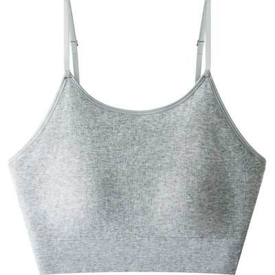 红豆吊带一体式带胸垫精梳棉