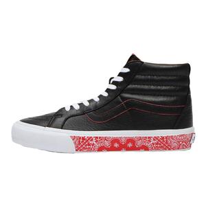 Vans范斯SK8 HI黑色皮面防滑耐磨男女同款高帮帆布鞋VN0A4BVHIZQ