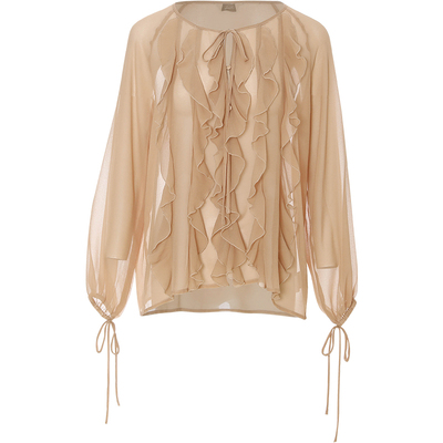 从那以后法式雪纺衫海岛度假风夏