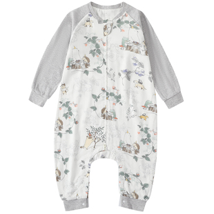 Griny婴儿睡袋春秋薄款宝宝纱布睡袋秋冬四季通用款空调房防踢被