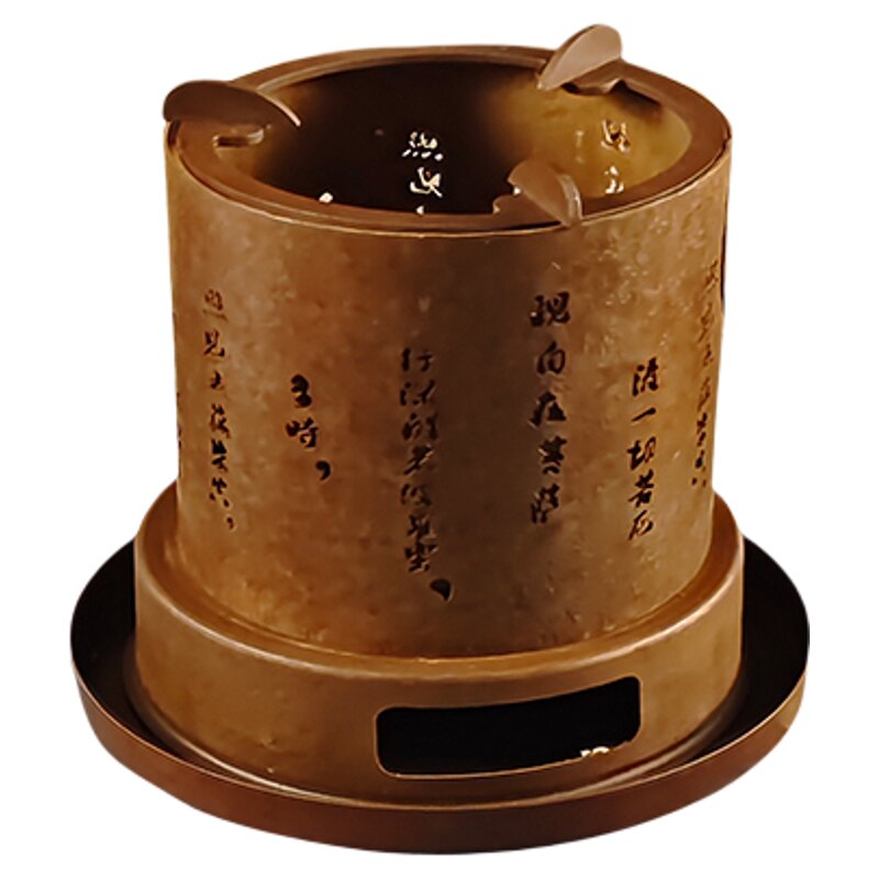 纯紫铜手工禅意心经碳煮茶炉