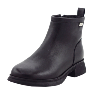 富丽加绒短靴女2025年冬季新款羊皮圆头厚底切尔西靴女棉靴36-69