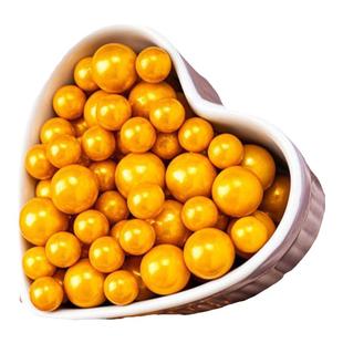 烘培蛋糕珍珠装饰糖白色金色银色珠子糖彩珠冰淇淋甜品台摆件500g