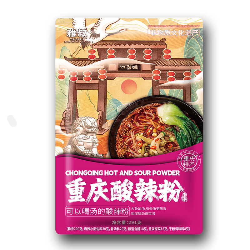 雅叔酸辣粉袋装重庆正宗炸酱杂酱手工红薯粉粗粉特产官方老字号