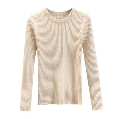 大码圆领针织衫打底衫毛衣内搭