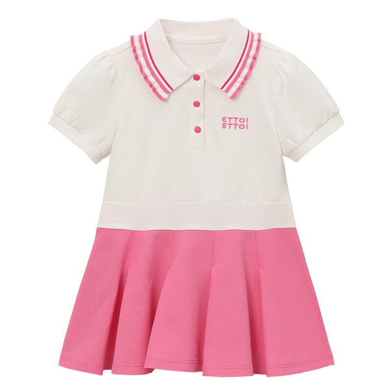 朗姿童装/ETTOI爱多娃儿童运动服连衣裙女童polo翻领裙夏季新款
