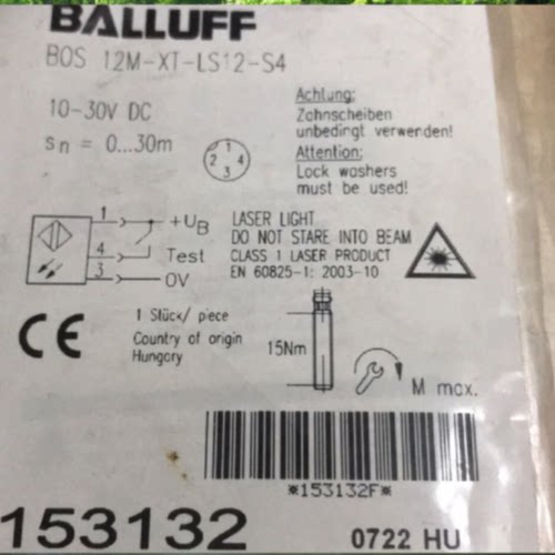议价BOS 12M-XT-LS12-S4 BOS00WN 原装BALLUFF/巴鲁夫传感器 假一