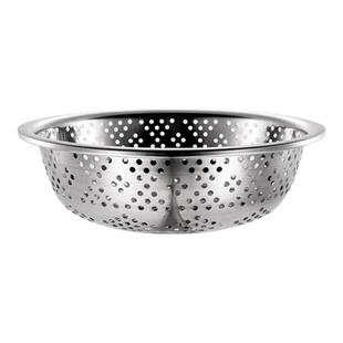 304不锈钢大孔洗菜盆特厚家用商用大眼滤水盆过滤盆筛子足尺加深