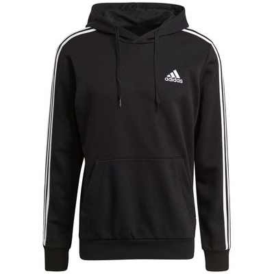 阿迪达斯黑白圆领宽松运动卫衣