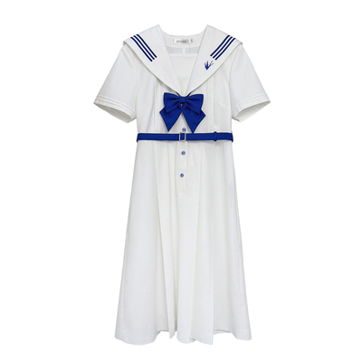 中牌TC盛夏服绀三本水手连衣裙