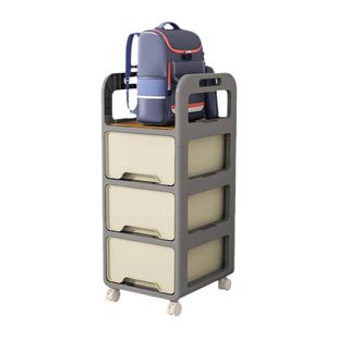 桌下书本书包收纳箱可移动放置书包置物架办公室工位抽屉式收纳柜