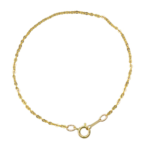 DreamWork手作手链简约百搭细链 可叠戴加固福牌桃花铃兰花金素链