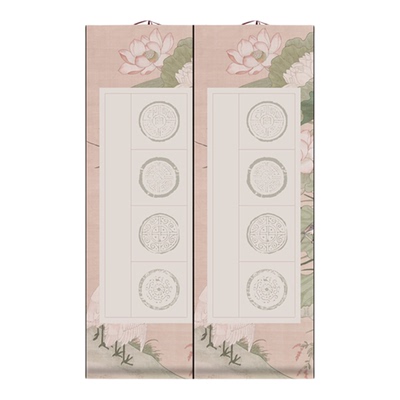 蜡染卷轴书法空白挂轴